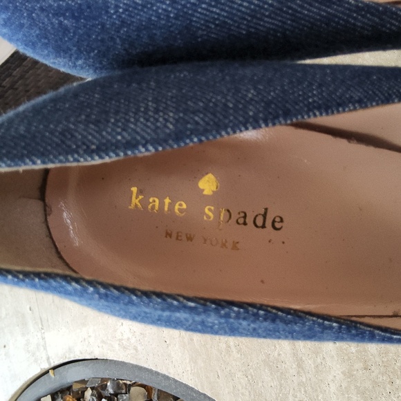 Kate Spade New York Denim Blue Women's Heels Size 8 1/2 B - Picture 2 of 13